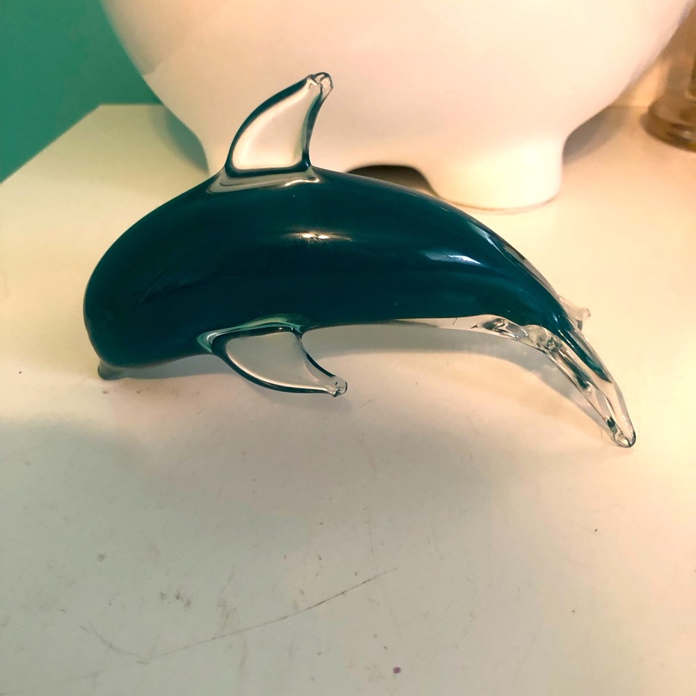 Murano style glass dolphin